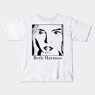 Beth Harmon / Queens Gambit artwork design Kids T-Shirt